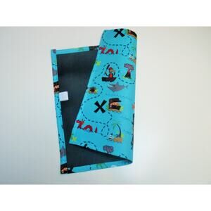 Pirate chalkboard placemat, quiet activity, travel art mat